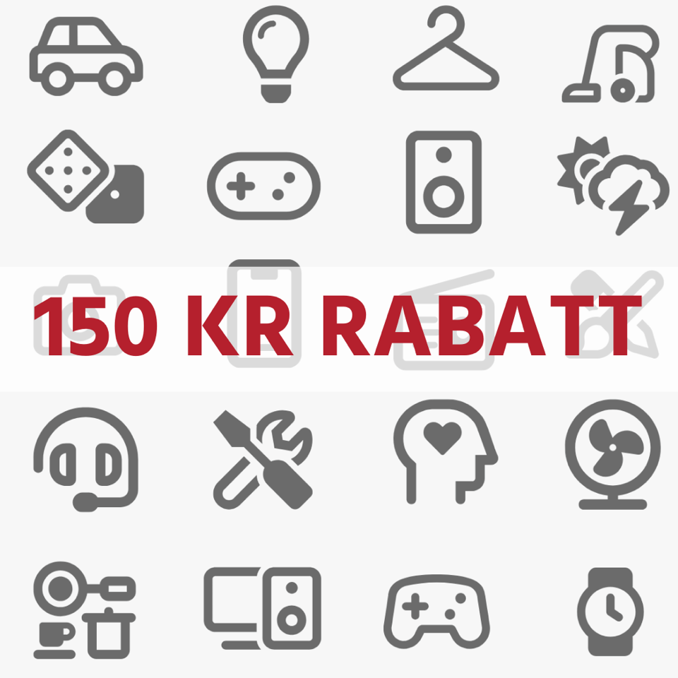 150 kr rabatt vid köp över 1 000 kr